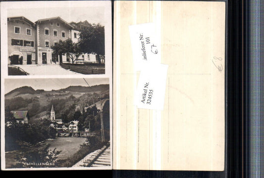 324535,Schellenberg Marktschellenberg Teilansicht Kirche Geschäfte Bezirkbank Berchtesgaden