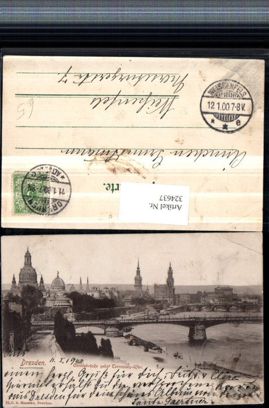 324637,Dresden Teilansicht Carolabrücke Brücke