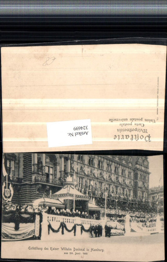 324699,Hamburg Enthüllung des Kaiser Wilhelm Denkmal 1903