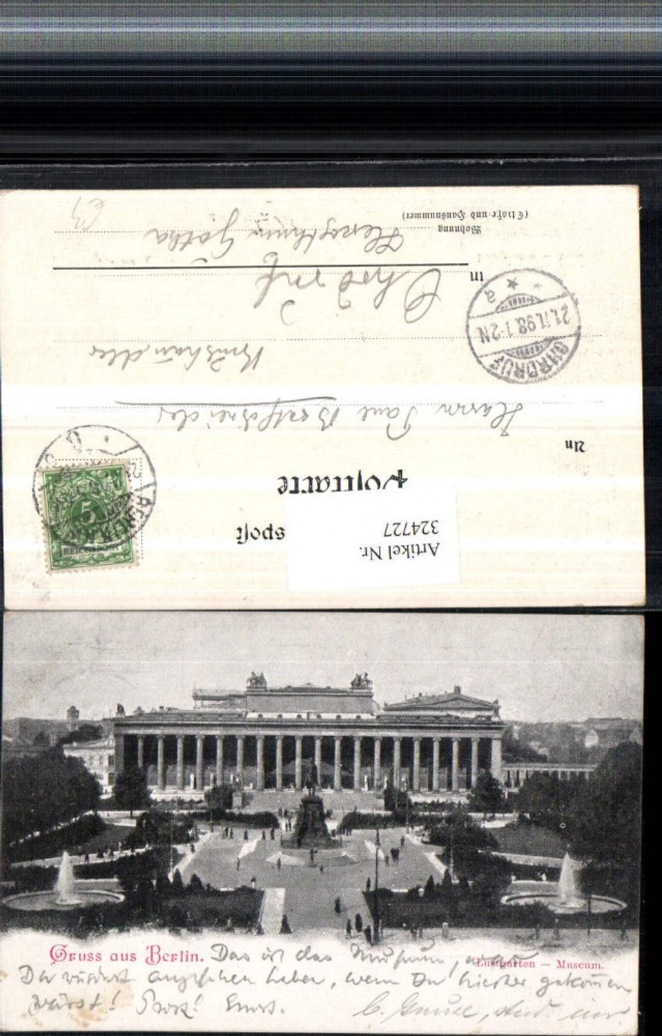 324727,Gruß aus Berlin Lustgarten Museum Denkmal Springbrunnen