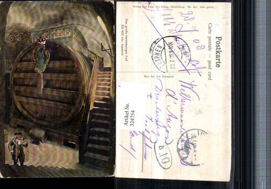 324754, Artist AK Heidelberg The large barrel wine barrel