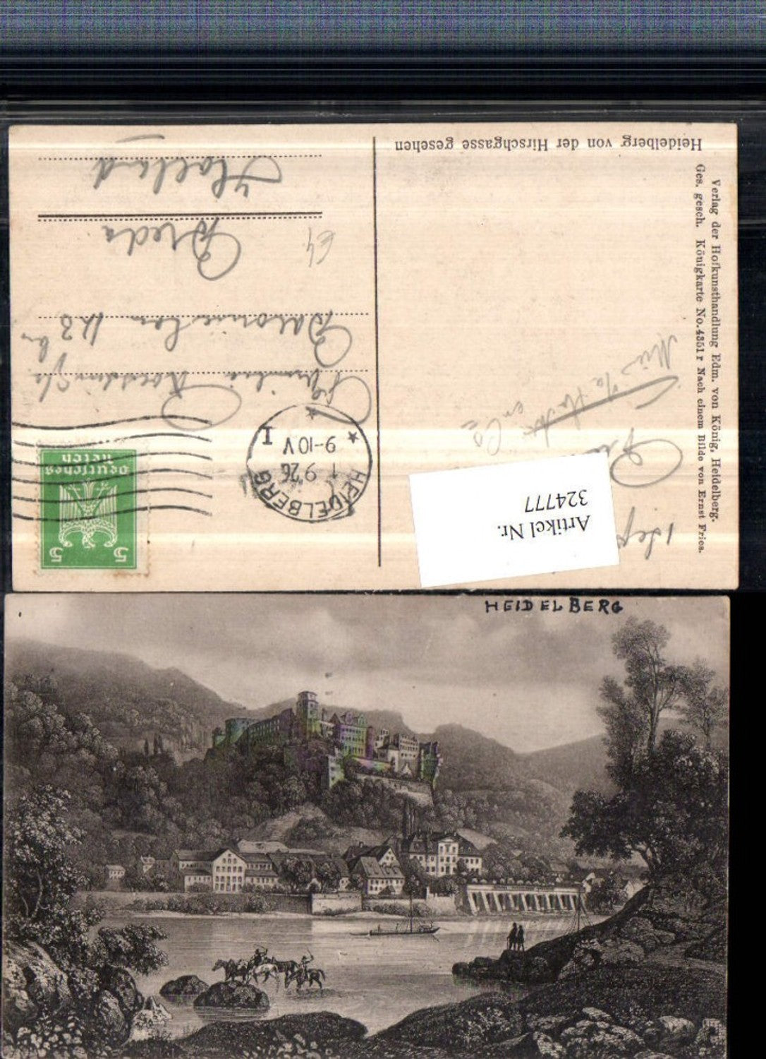 324777,Heidelberg Teilansicht Schloss von d. Hirschgasse