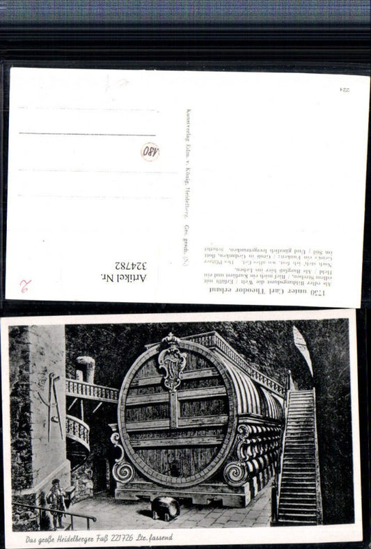 324782, Heidelberg The large barrel wine barrel