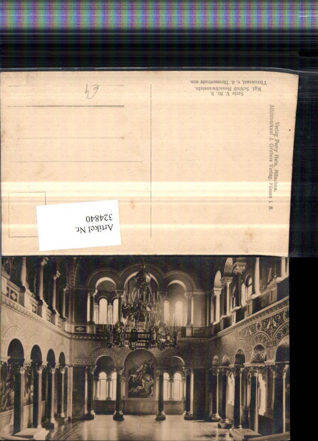 324840,Schloss Neuschwanstein b. Füssen Thornsaal Innenansicht
