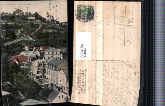 324844,Dresden Loschwitz Teilansicht m. Drahtseilbahn