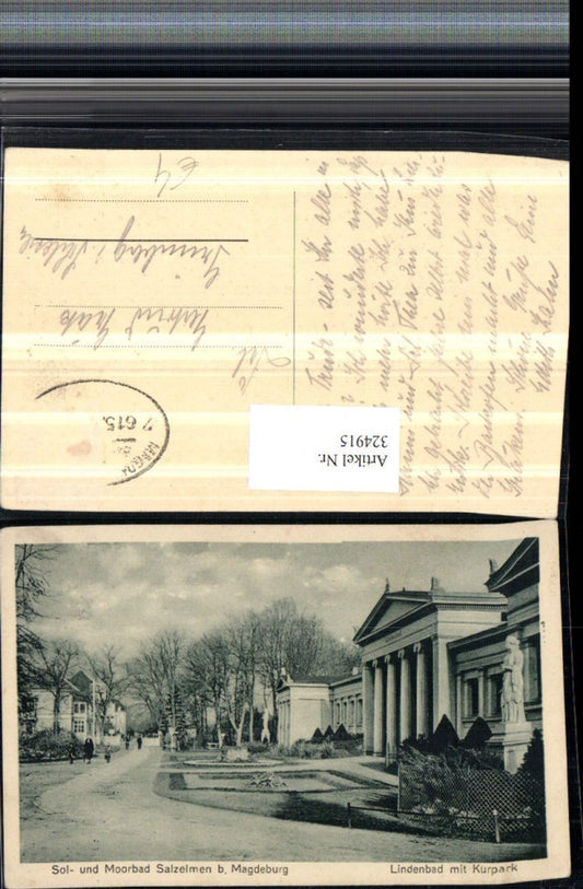 324915,Bad Salzelmen Schönebeck b. Magdeburg Lindenbad m. Kurpark