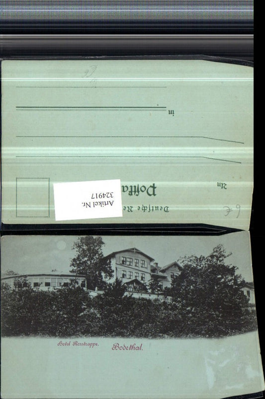 324917,Mond Litho Bodetal Hotel Rosstrappe b. Thale im Harz