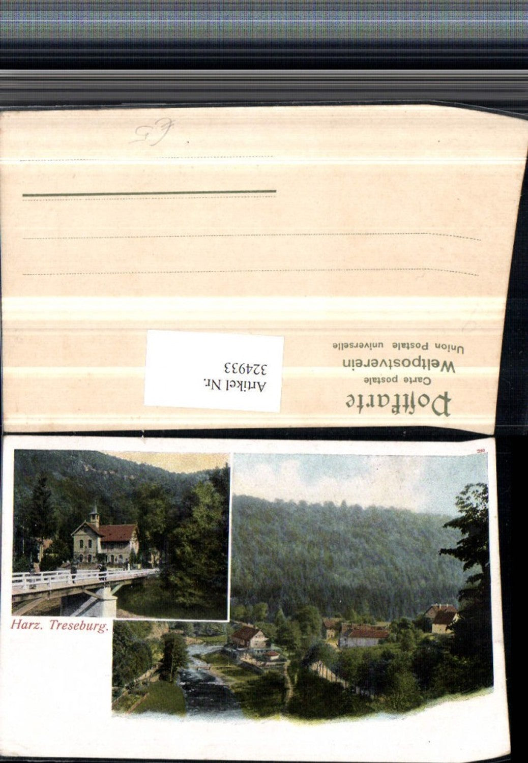 324933,Treseburg im Harz Teilansicht Kirche Brücke Mehrbildkarte