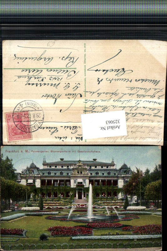 325063,Frankfurt am Main Palmengarten Blumenparterre m. Gesellschaftshaus