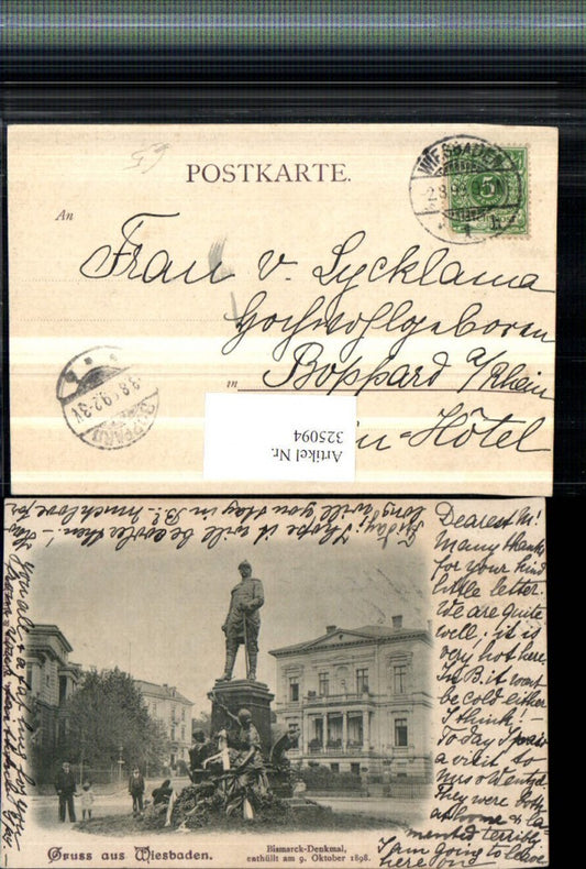 325094,Gruß aus Wiesbaden Bismarck-Denkmal