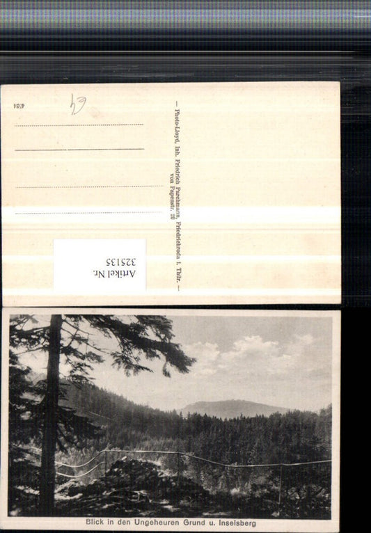 325135,Blick in d. Ungeheuren Grund u. Inselsberg b. Friedrichroda