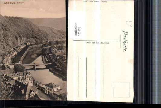 325170,Bad Ems Teilansicht Lahnufer Brücke