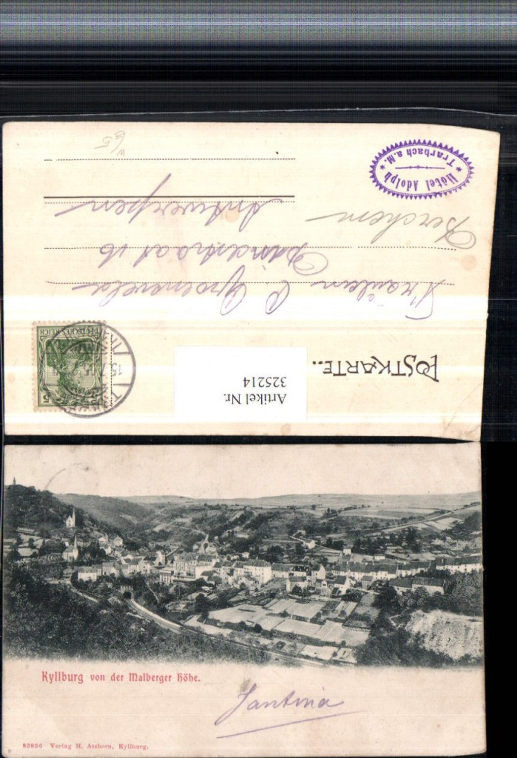 325214,Kyllburg Totale von d. Malberger Höhe