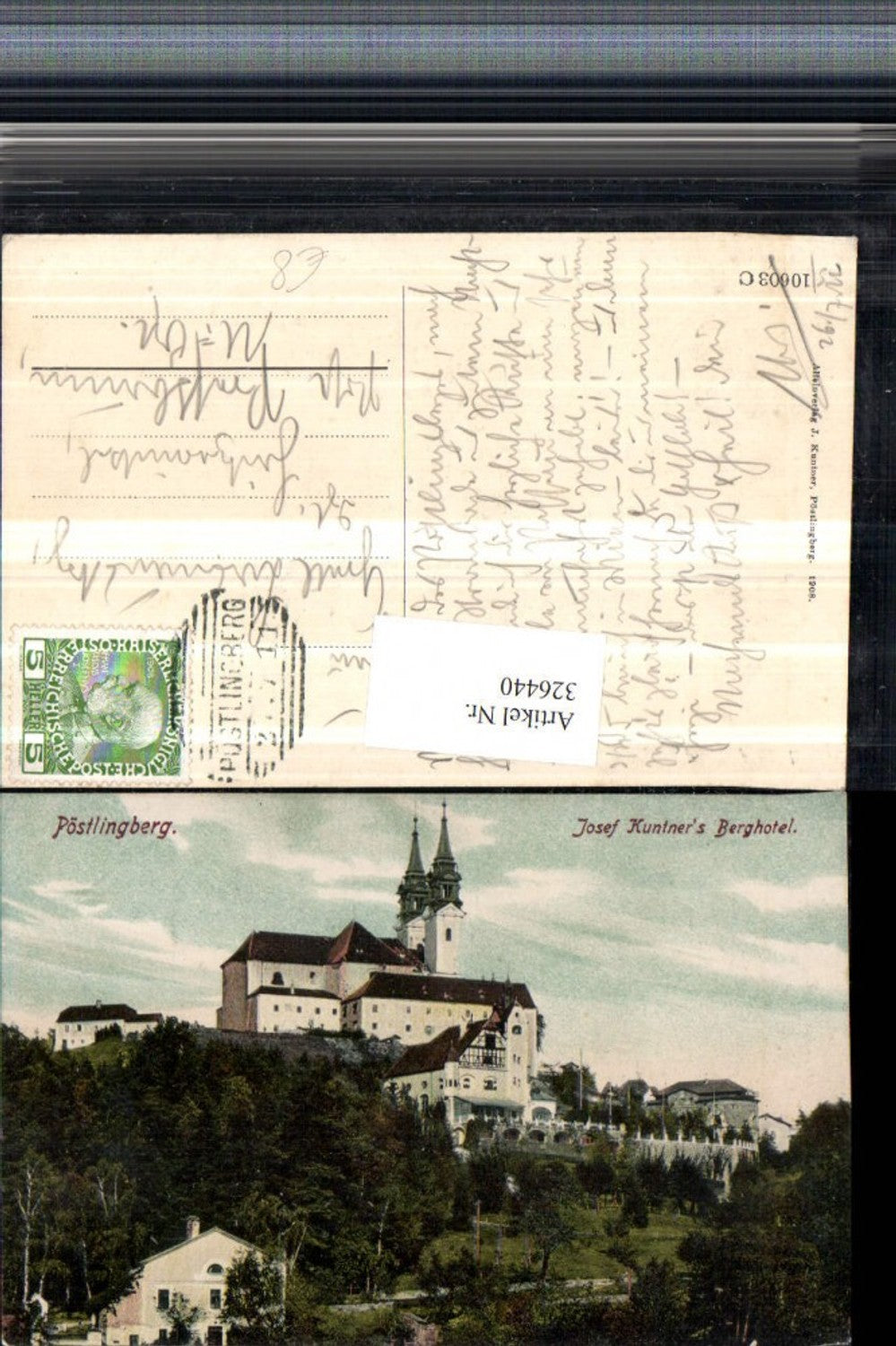 326440,Linz an d. Donau Pöstlingberg Josef Kutners Berghotel m. Kirche