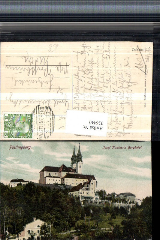 326440,Linz an d. Donau Pöstlingberg Josef Kutners Berghotel m. Kirche