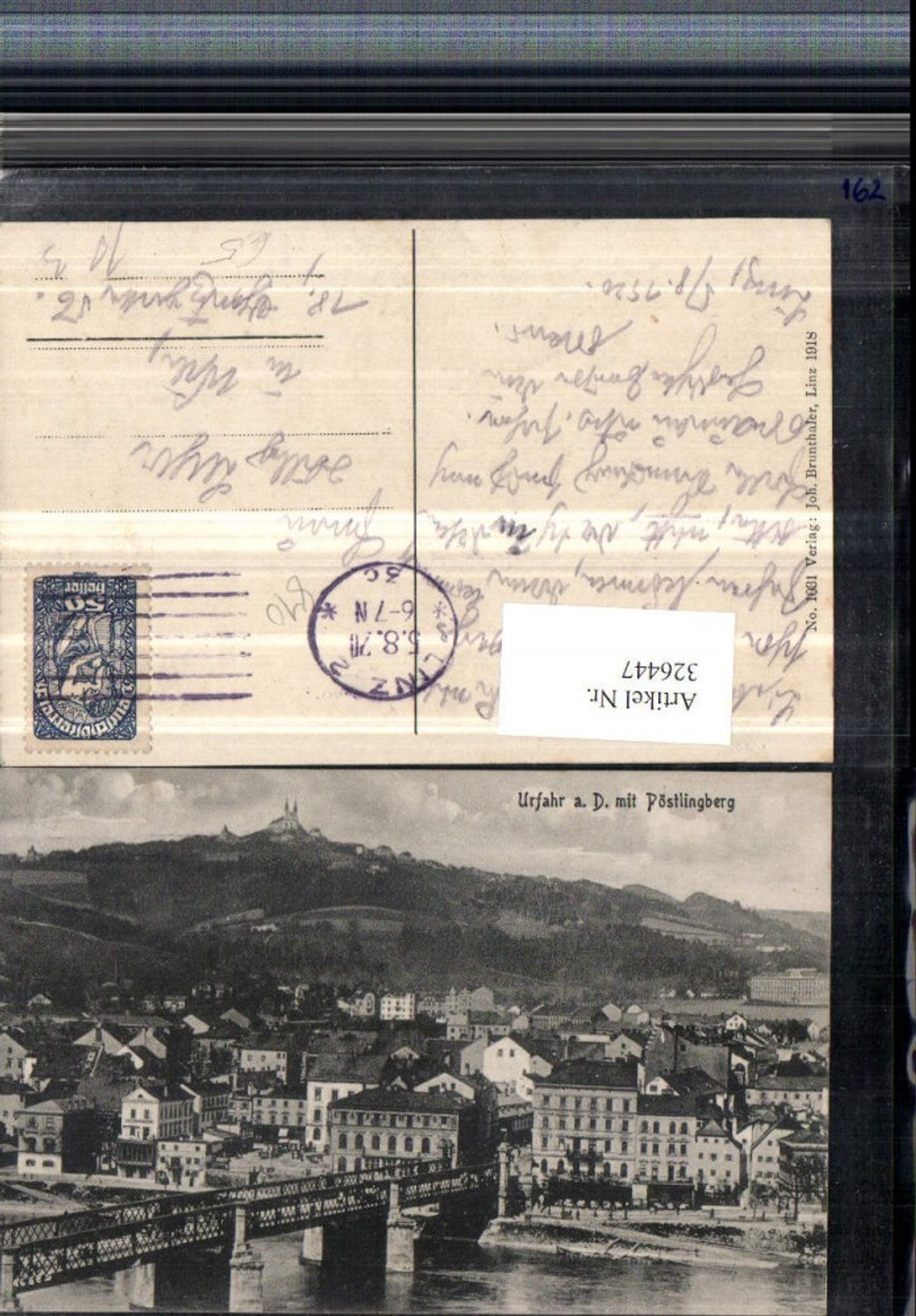 326447,Linz an d. Donau Urfahr Teilansicht m. Pöstlingberg Brücke