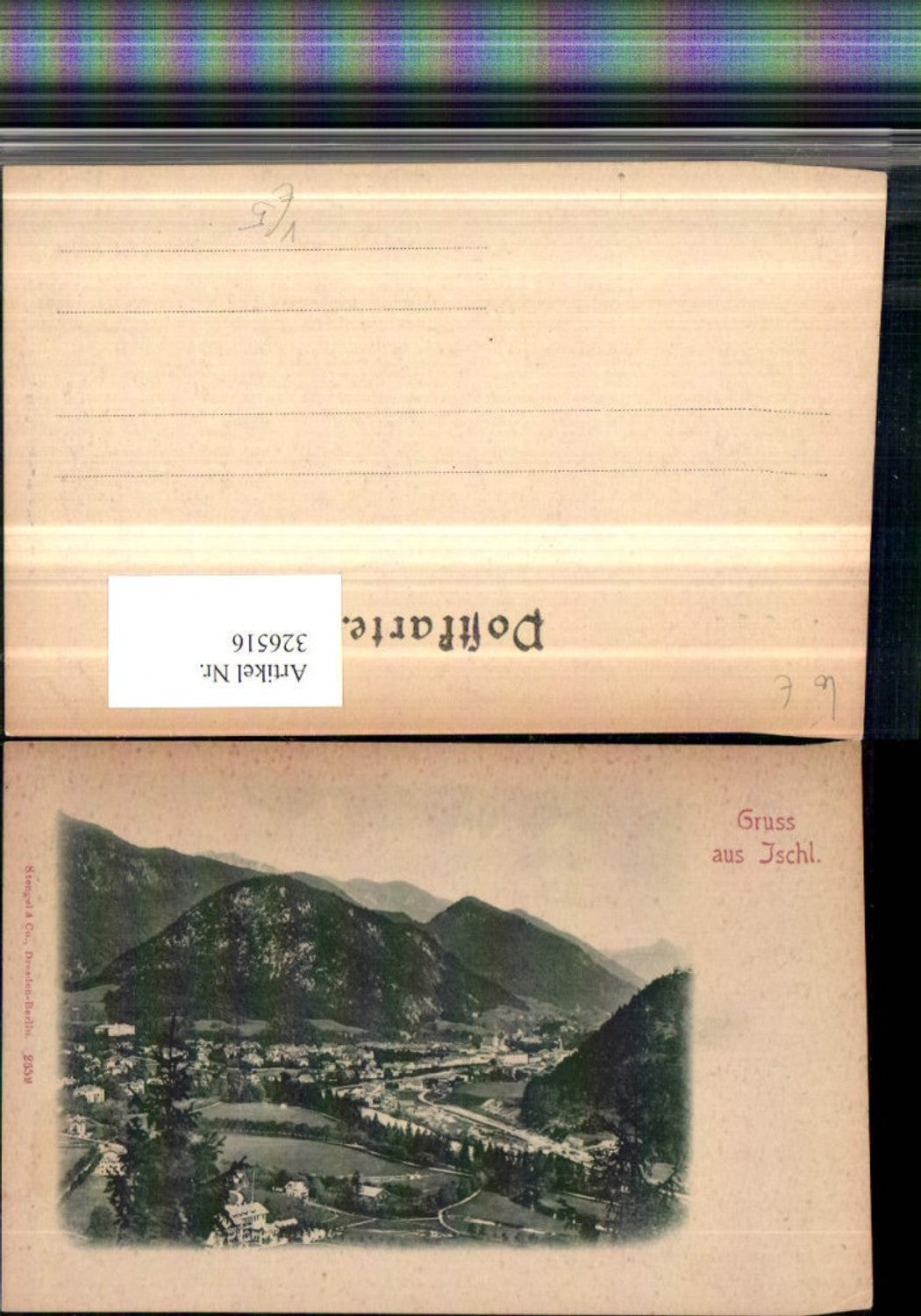 326516,Gruß aus Bad Ischl Totale Bergkulisse pub Stengel & Co 2552