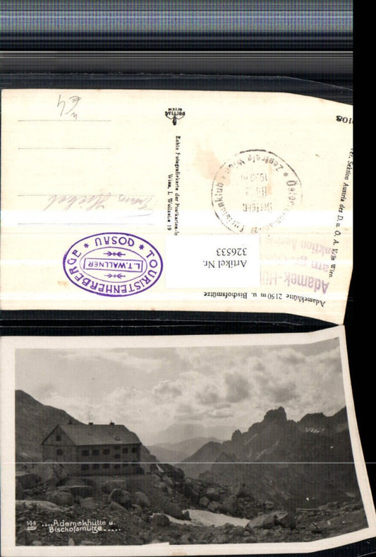 326533,Adamekhütte Berghütte b. Gosau m. Bischofsmütze Bergkulisse