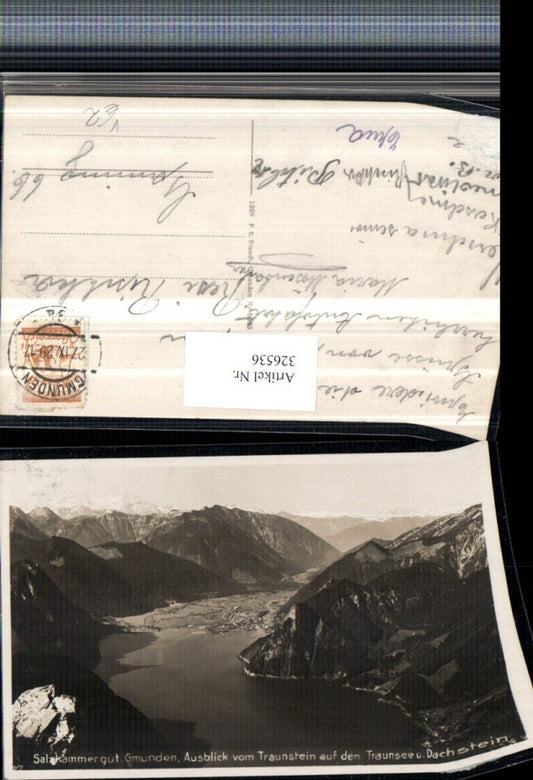 326536,Gmunden Blick v. Traunstein auf Traunsee u. Dachstein Bergkulisse pub F. E. Brandt 5583