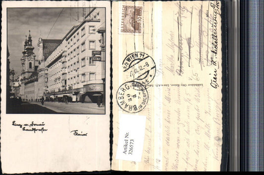 326573,Linz an d. Donau Landstraße Straßenansicht Geschäfte Palmers Hotel Kino pub Otto Kaiser