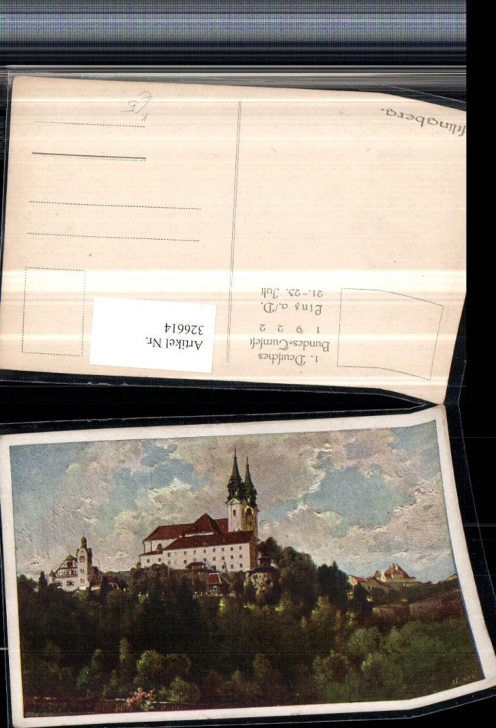 326614,Künstler AK Linz an d. Donau Pöstlingberg Kirche