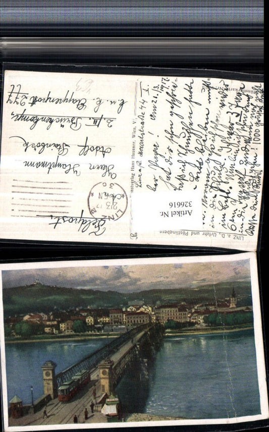 326616,Linz an d. Donau Urfahr Brücke m. Pöstlingberg pub Hans Hausner 7007/4