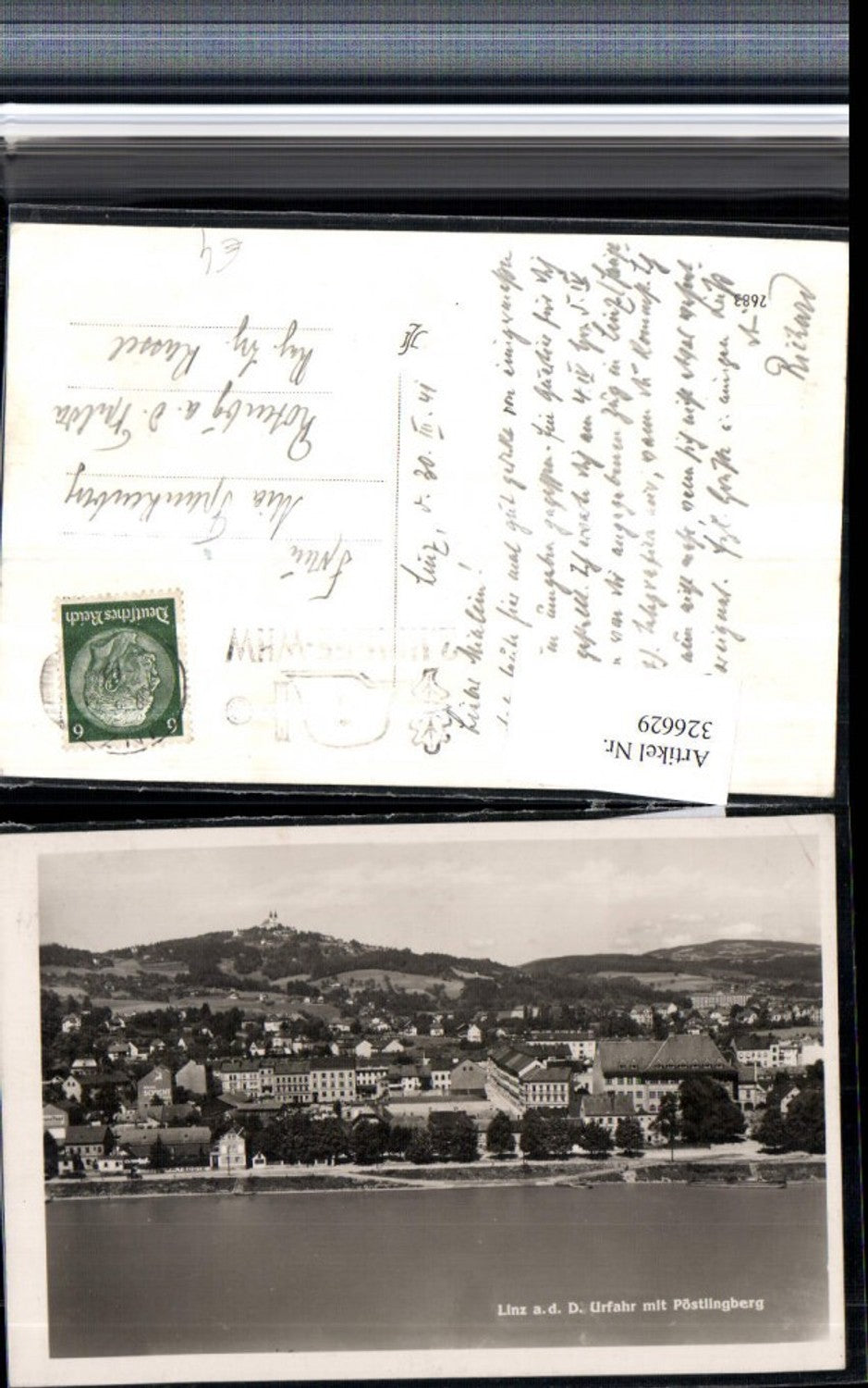 326629,Linz an d. Donau Urfahr Teilansicht m. Pöstlingberg
