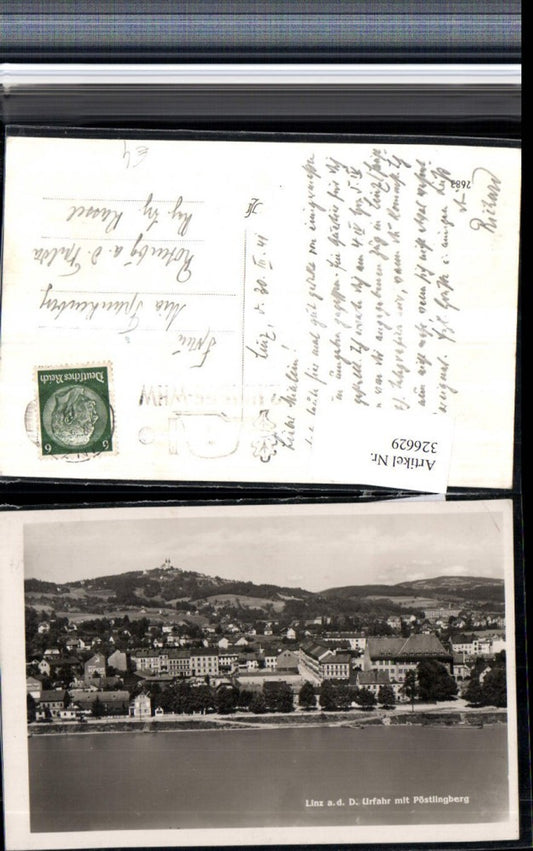 326629,Linz an d. Donau Urfahr Teilansicht m. Pöstlingberg