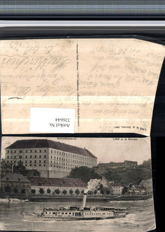 326644,Linz an d. Donau Schlosskaserne Dampfer