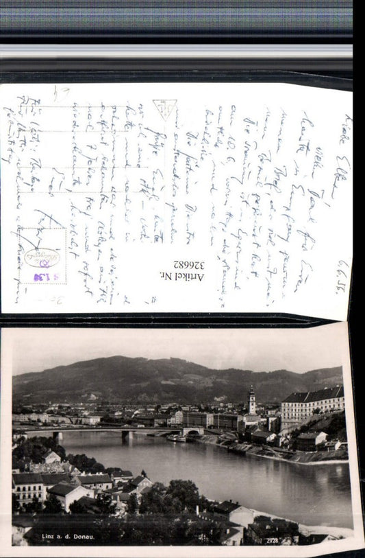 326682,Linz an d. Donau Teilansicht Brücke