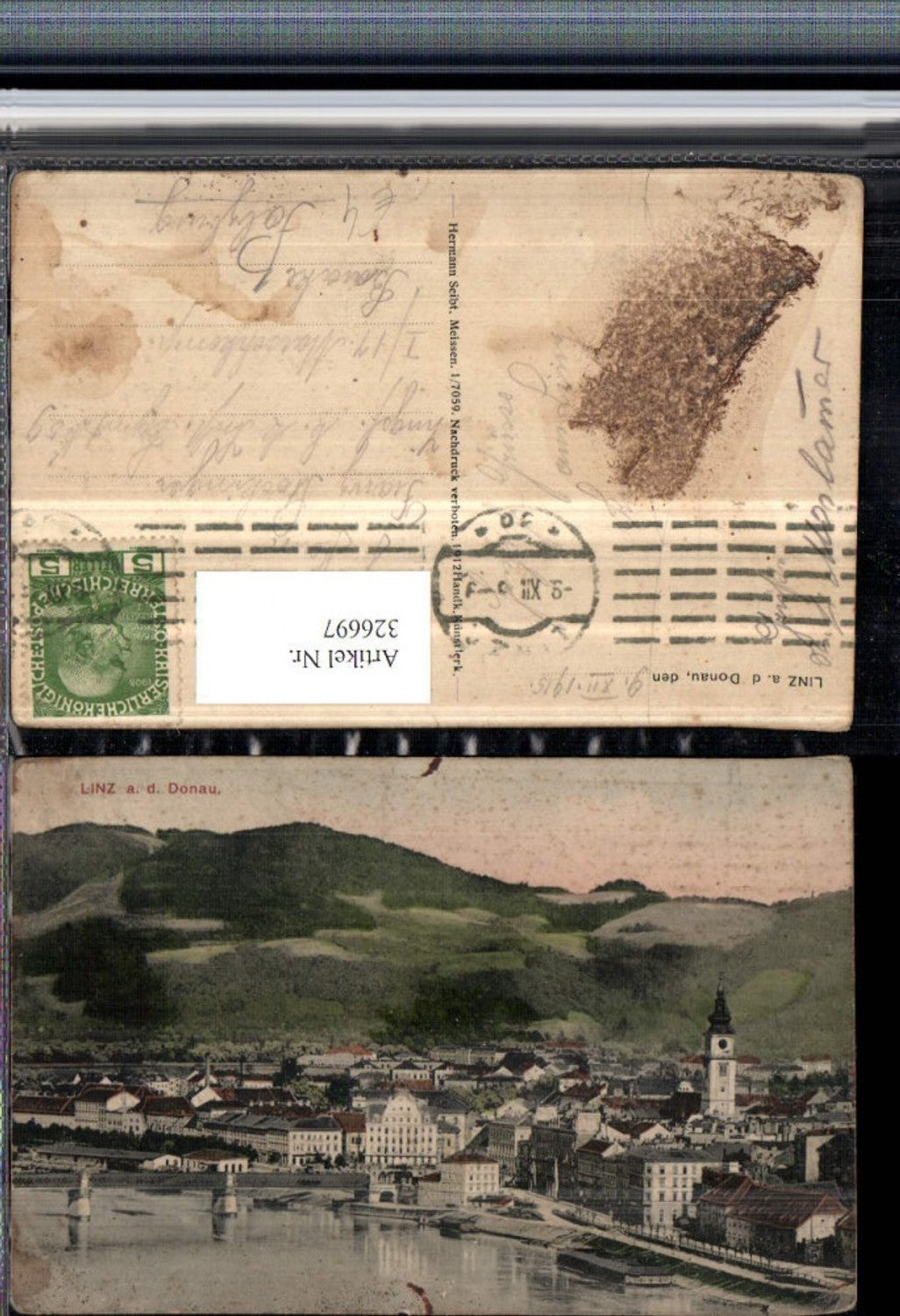 326697,Linz an d. Donau Teilansicht Brücke