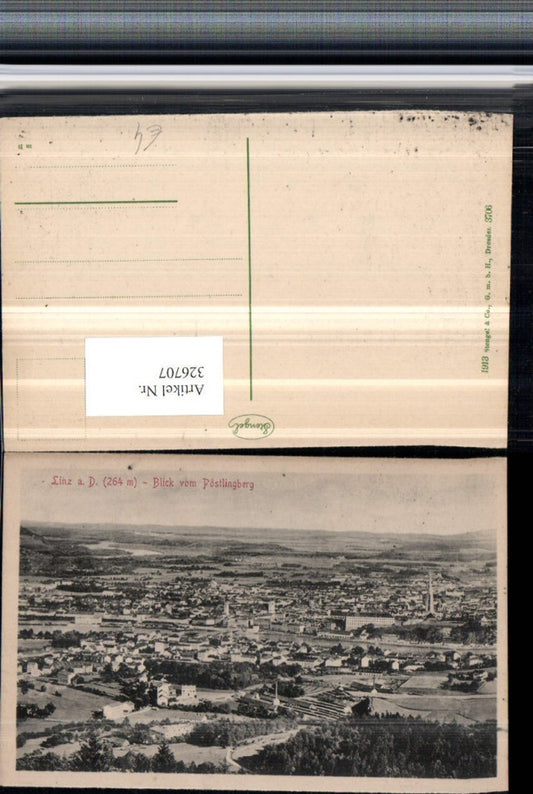 326707,Linz an d. Donau Totale vom Pöstlingberg pub Stengel & Co 3706