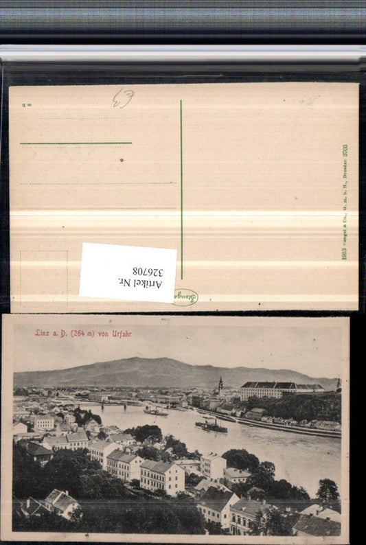326708,Linz an d. Donau Totale von Urfahr pub Stengel & Co 3703