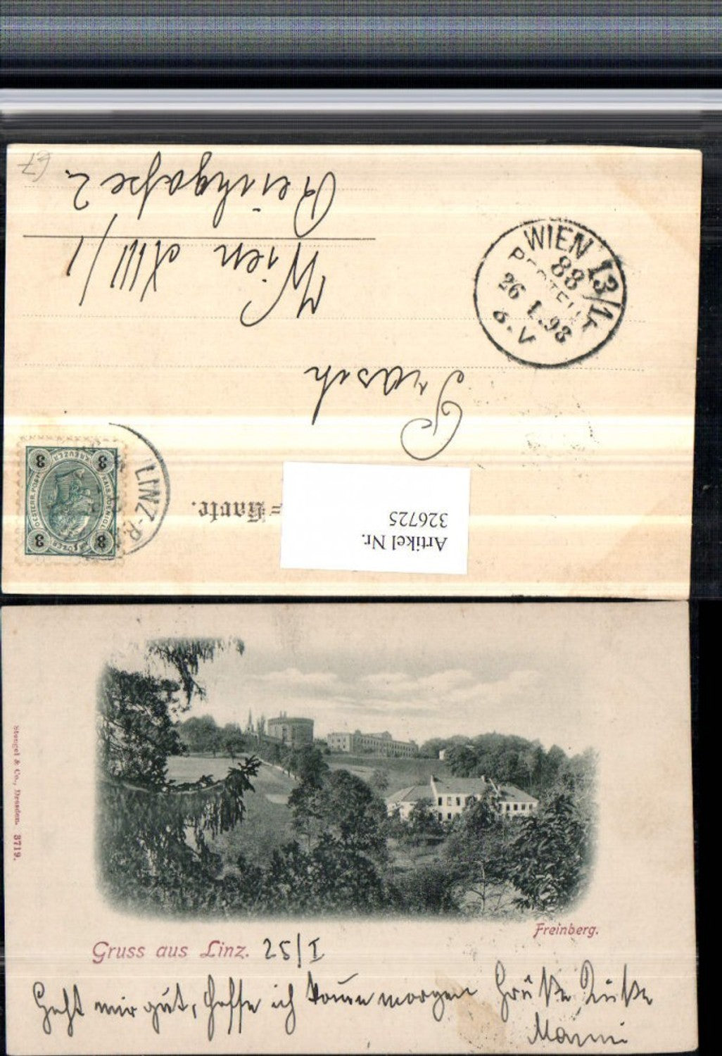 326725,Gruß aus Linz an d. Donau Freinberg pub Stengel & Co 3719