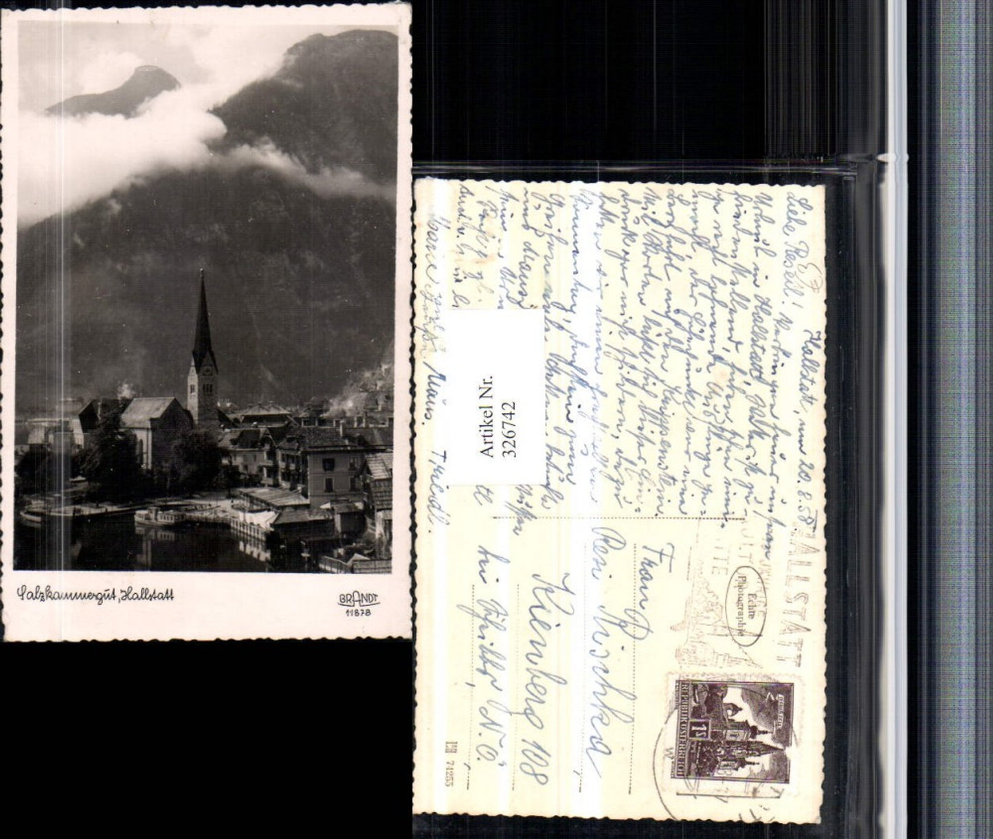 326742,Hallstatt Teilansicht Kirche pub Brandt 11878