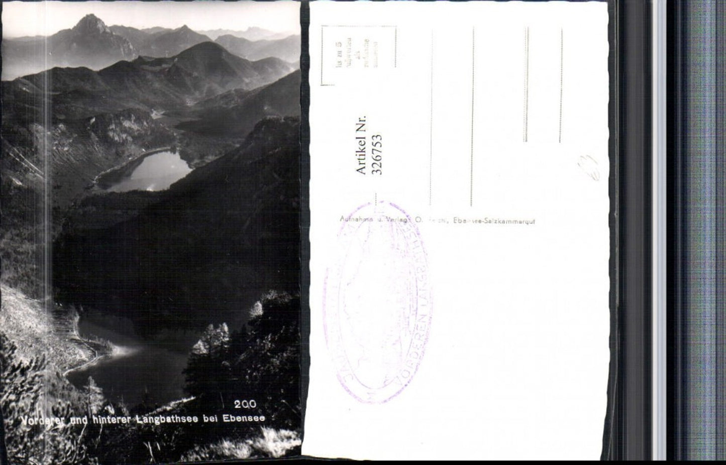 326753,Vorderer u. Hinterer Langbathsee b. Ebensee Bergkulisse
