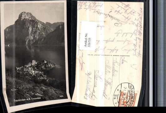 326755,Traunkirchen Totale m. Traunstein Bergkulisse