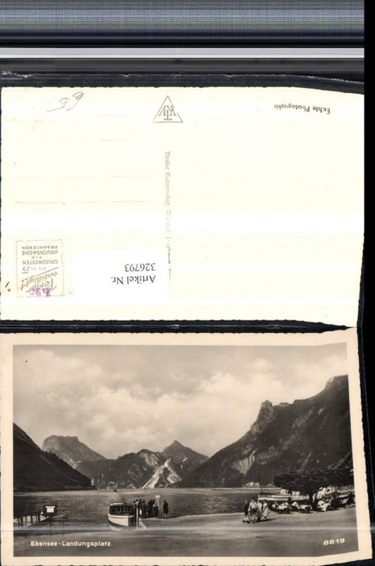 326793,Ebensee Landungsplatz Boote Bergkulisse