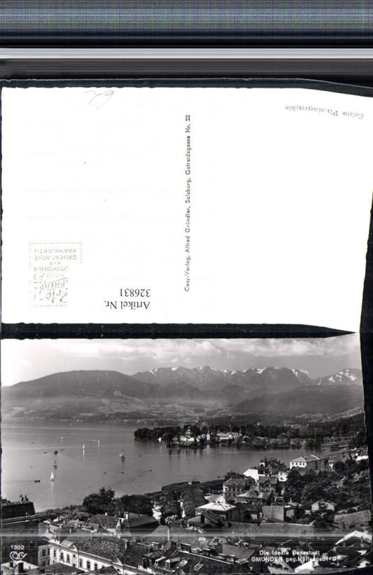 326831,Gmunden Teilansicht geg. Höllengebirge Bergkulisse pub Cosy 1302