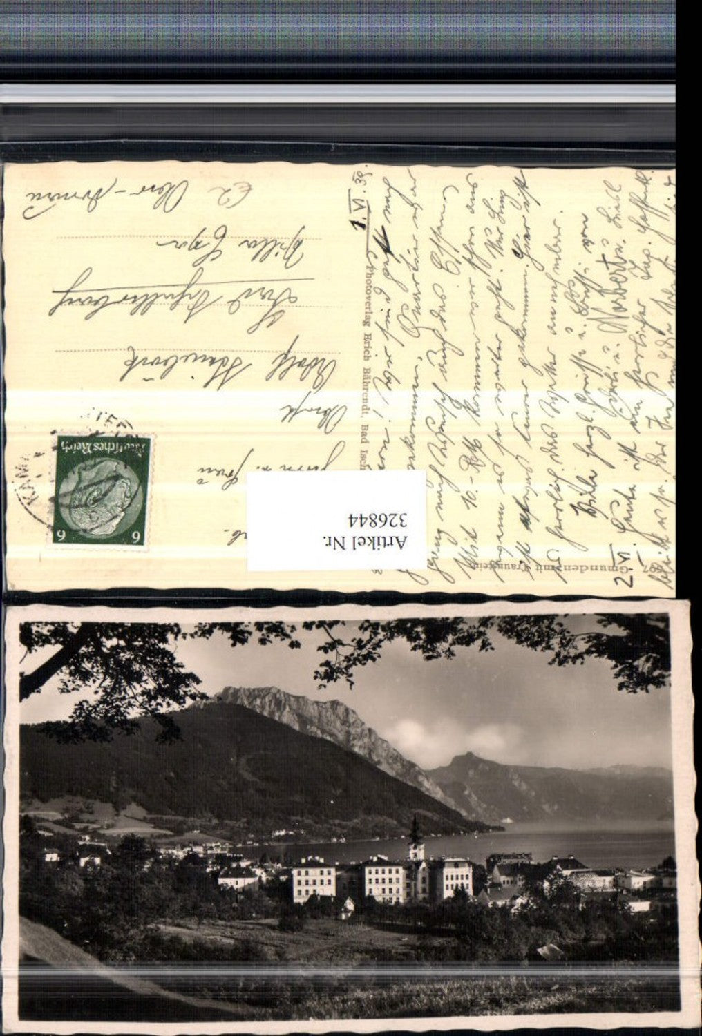 326844,Gmunden Teilansicht m. Traunstein Bergkulisse