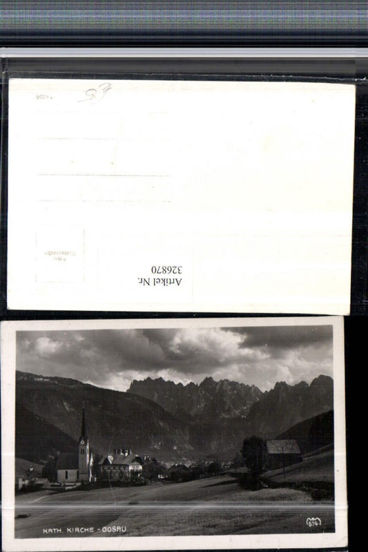 326870,Gosau Katholische Kirche Bergkulisse pub Max Mayer 574