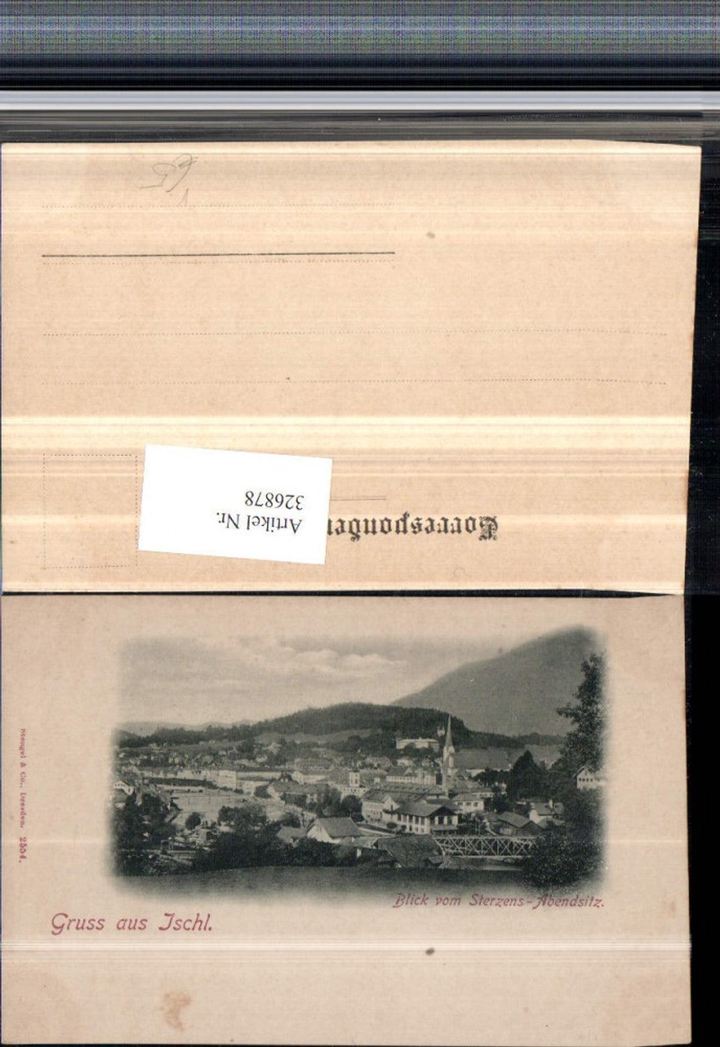 326878,Gruß aus Bad Ischl Totale vom Sterzens-Abendsitz pub Stengel & Co 2554