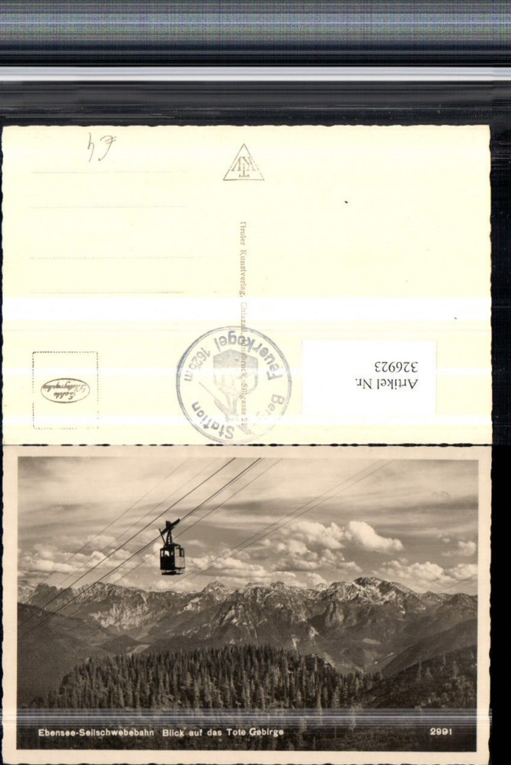 326923,Ebensee Seilbahn auf den Feuerkogel Blick auf d. Tote Gebirge Bergkulisse