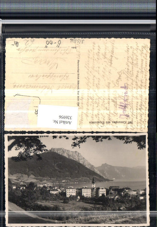 326956,Gmunden Teilansicht m. Traunstein Bergkulisse