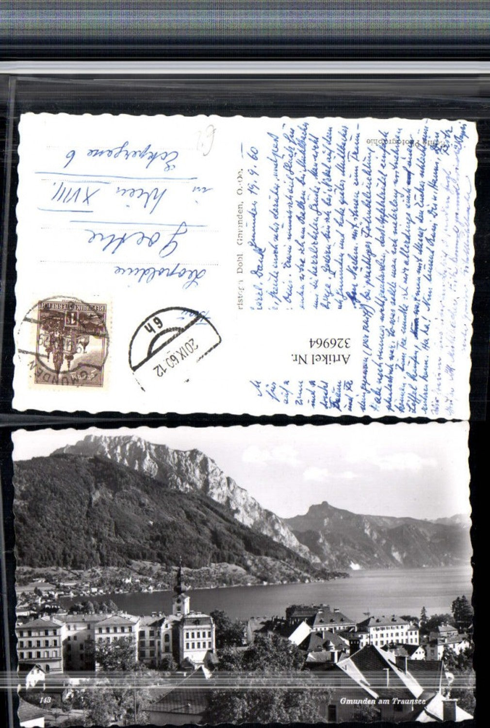 326964,Gmunden am Traunsee Teilansicht Bergkulisse