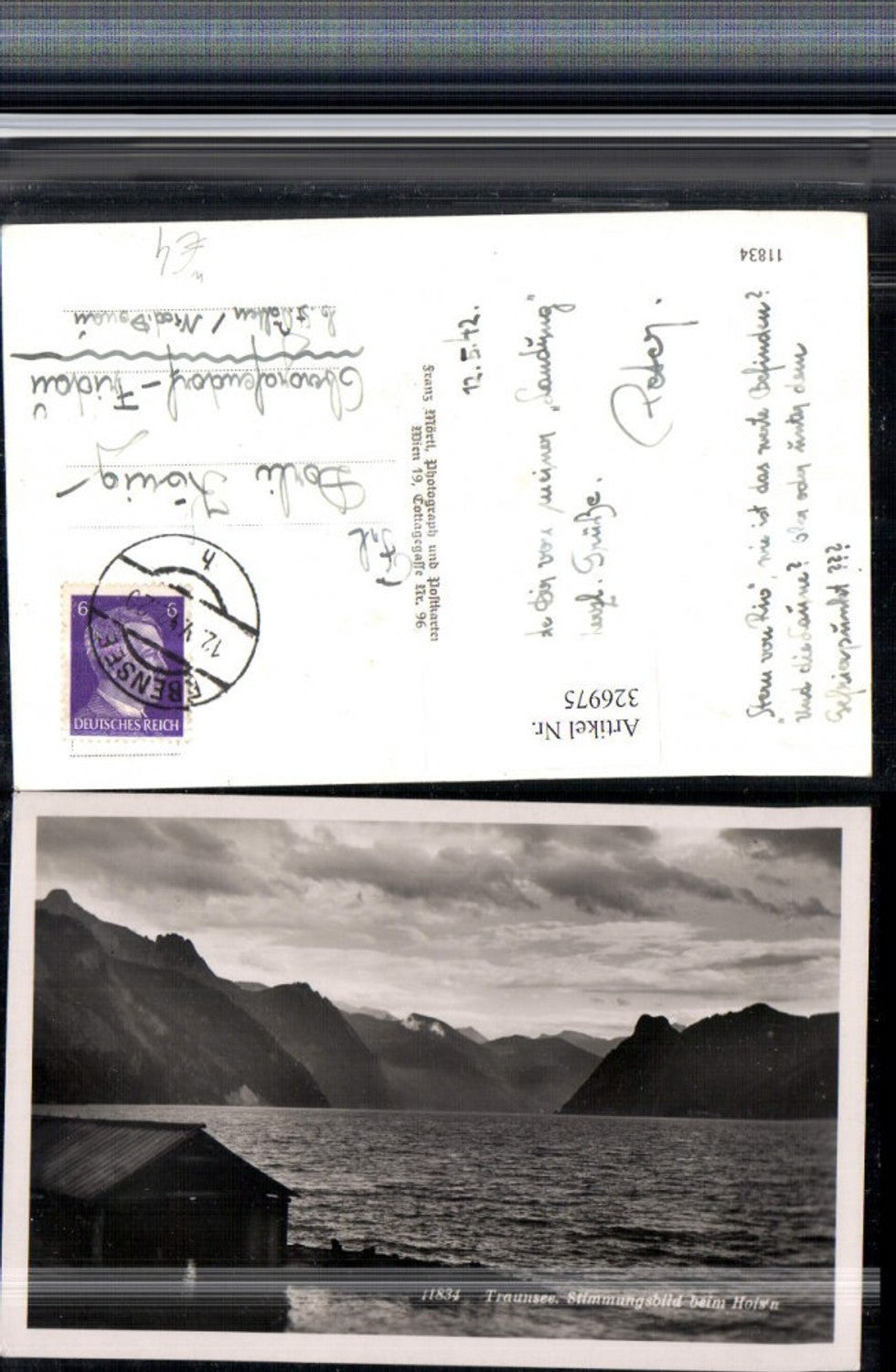 326975,Traunsee Stimmungsbild beim Hoisn b. Gmunden Bergkulisse