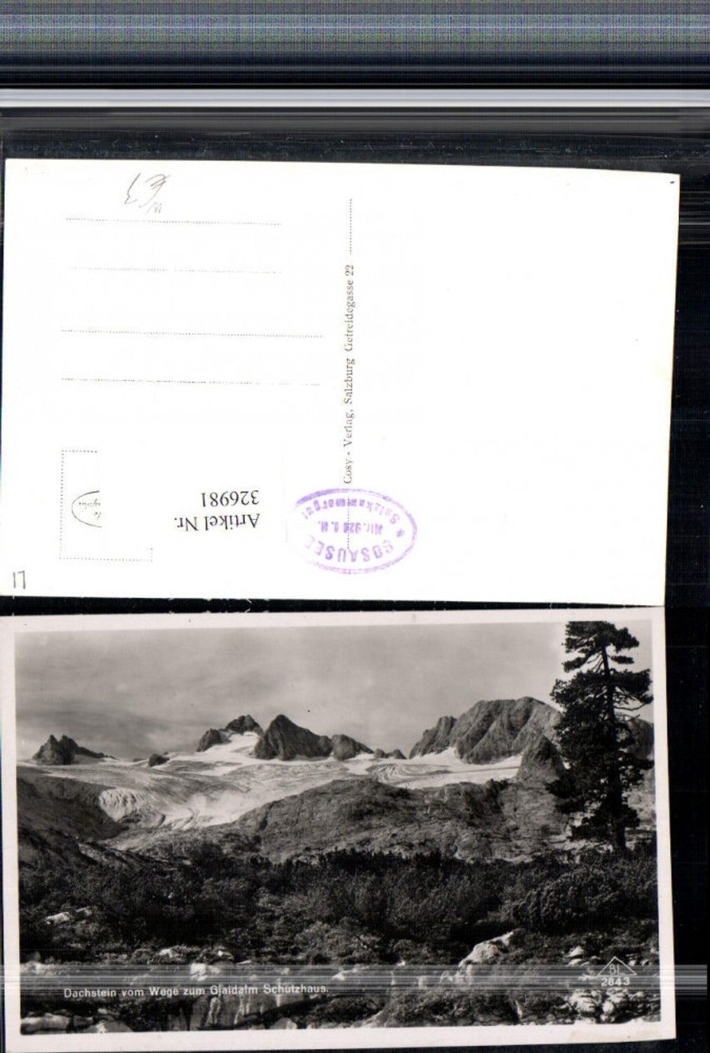 326981,Dachstein vom Wege zum Gjaidalm Schutzhaus b. Obertraun Bergkulisse