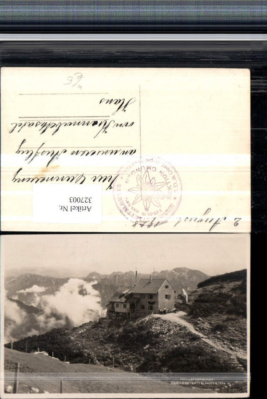 327003,Höllengebirge Kranabetsattelhütte Berghüte b. Ebensee Bergkulisse