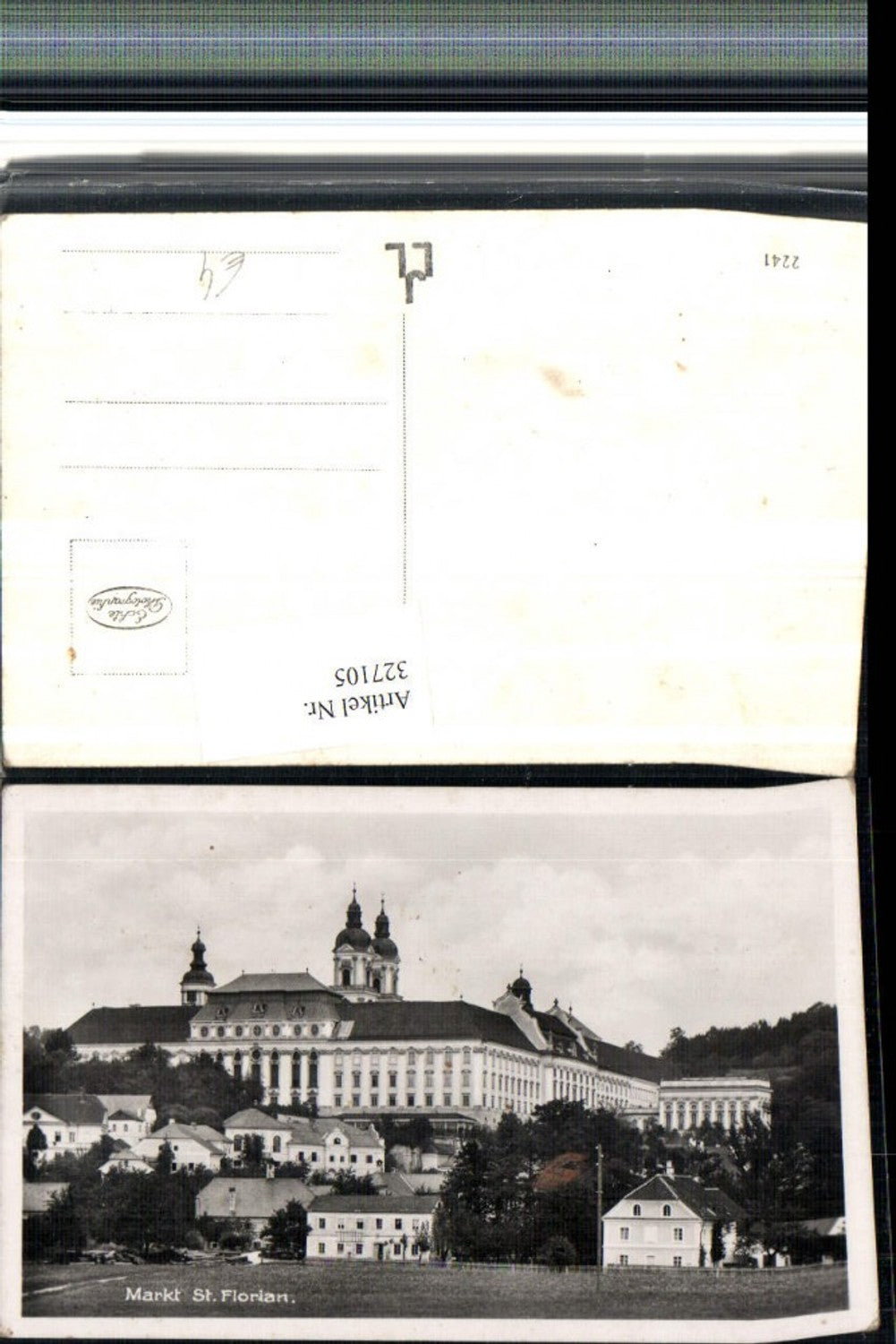 327105,Markt St. Florian Teilansicht m. Stift