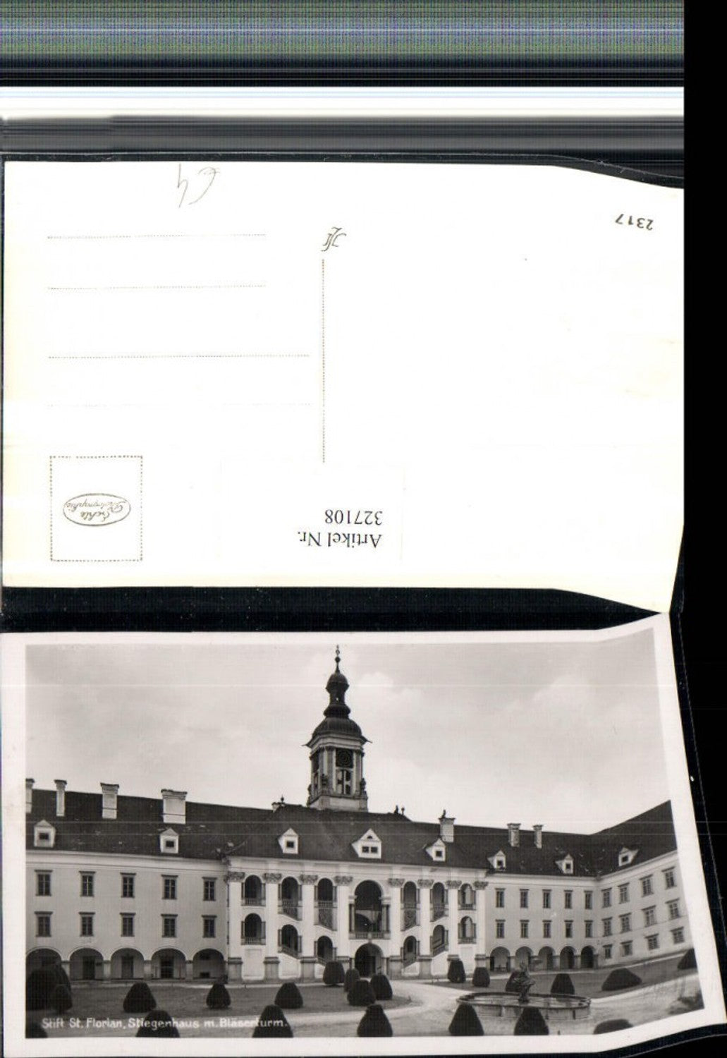 327108,Stift St. Florian Stiegenhaus m. Bläserturm